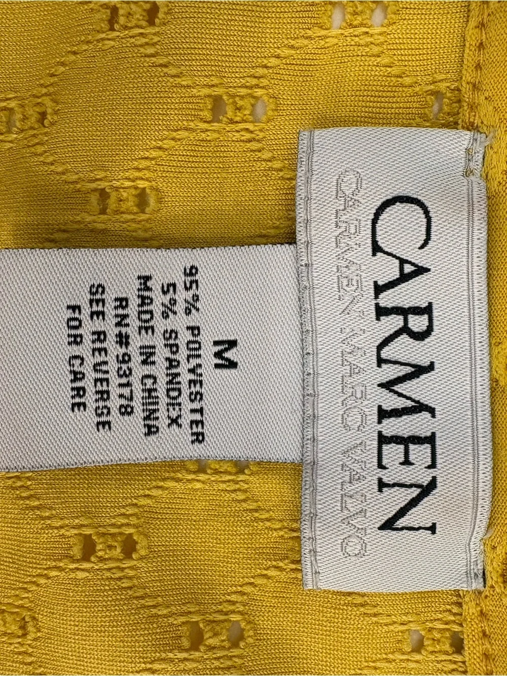 Carmen Marc Valvo Retro 70’s Knit Classic Scoop Short Sleeve Tie Front Size M - Picture 3 of 3